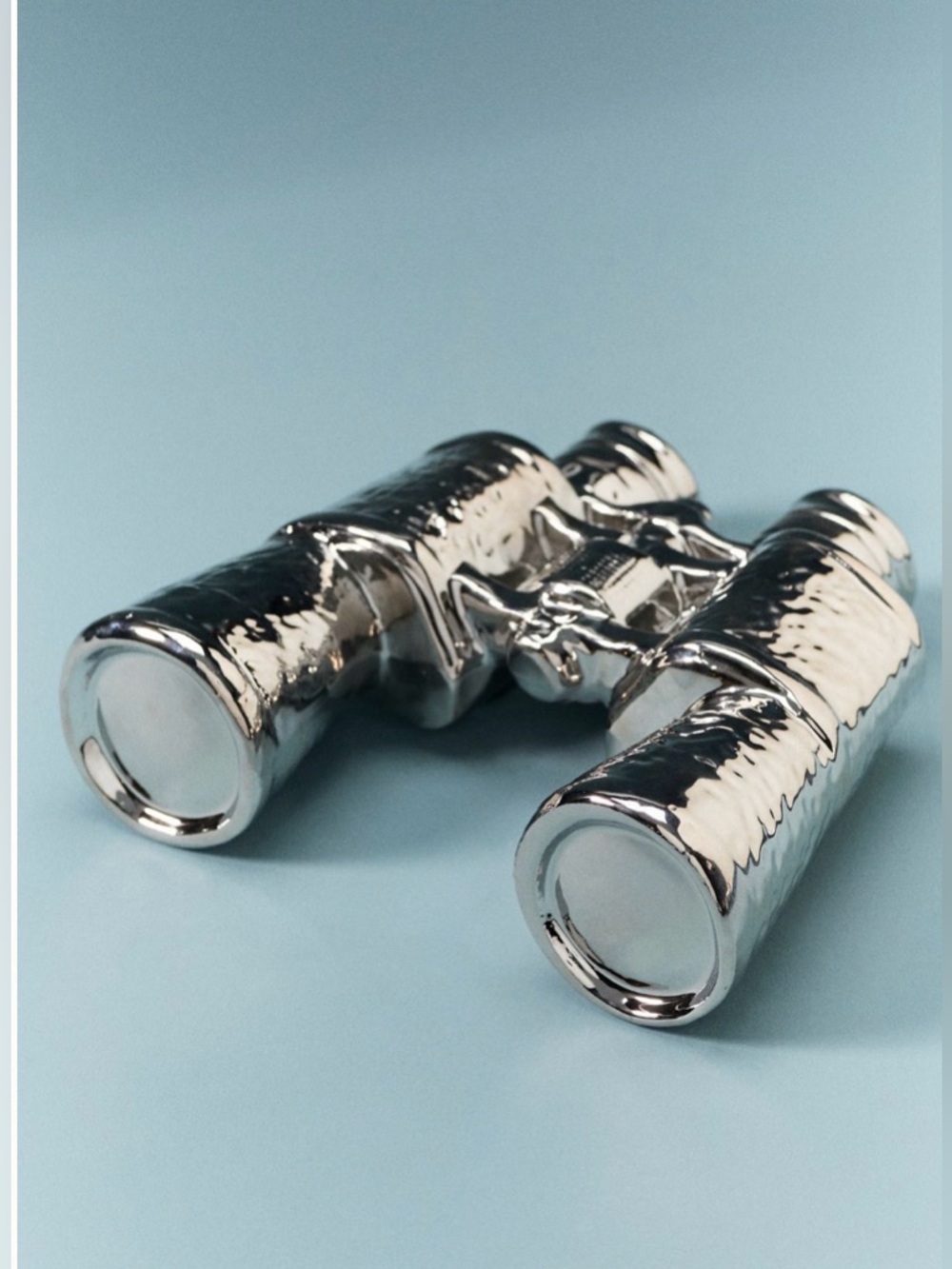 Anthropologie Chrome Binoculars Decorative Object, NIP